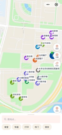 校里校外小程序的校园地图总览